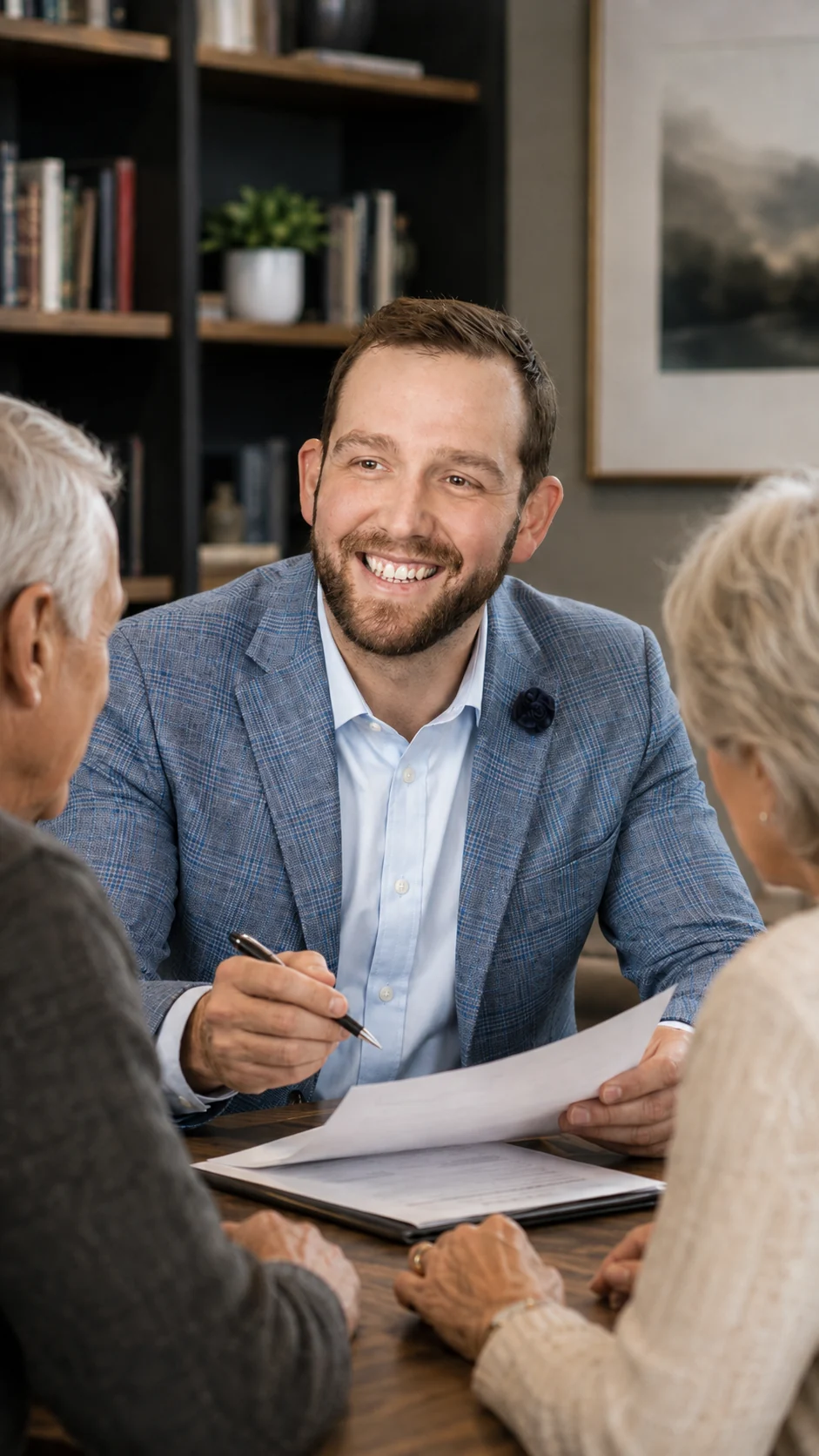 Eric Story, CPA, CITP, PFS, Partner and Chief Compliance Officer at Cooper Norman Wealth, meeting with retired Idaho clients.