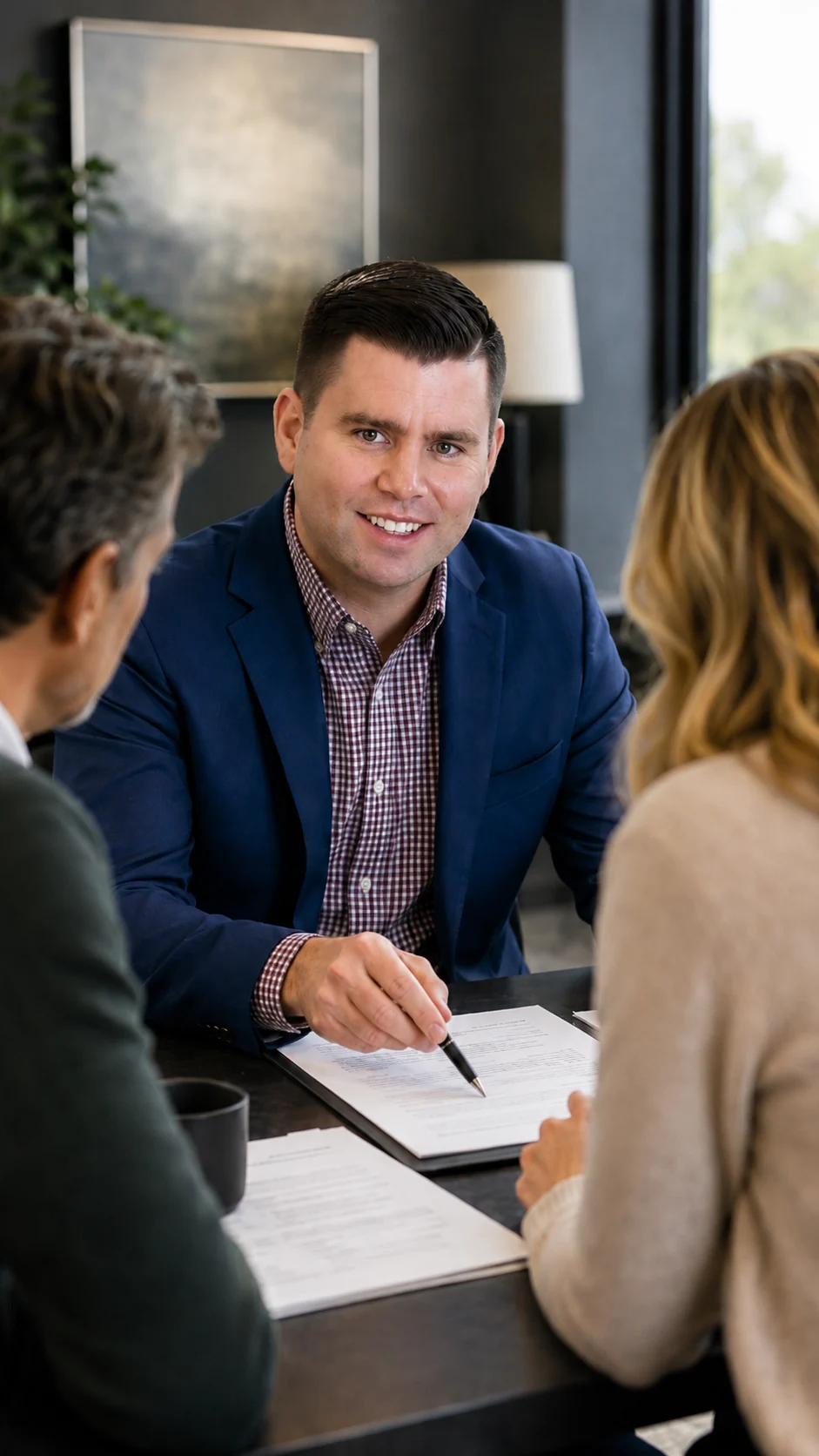 Joey Maddux, CFP, Financial Advisor and Tax Manager at Cooper Norman Wealth, in conversation with a couple.